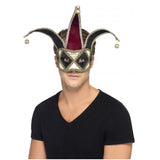 Gothic venetian harlequin mask with bells