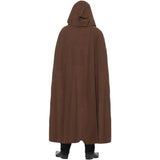 Brown hooded cloak on a white background
