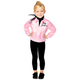 Grease pink lady girls jacket with logo.