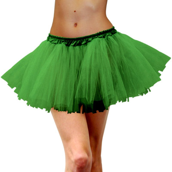 Green adult tulle tutu costume accessory. Perfect for 80s parties and St Patrick’s Day.