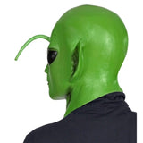 Green Alien Full Head Latex Mask – Back View