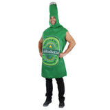 Green beer bottle costume accessory