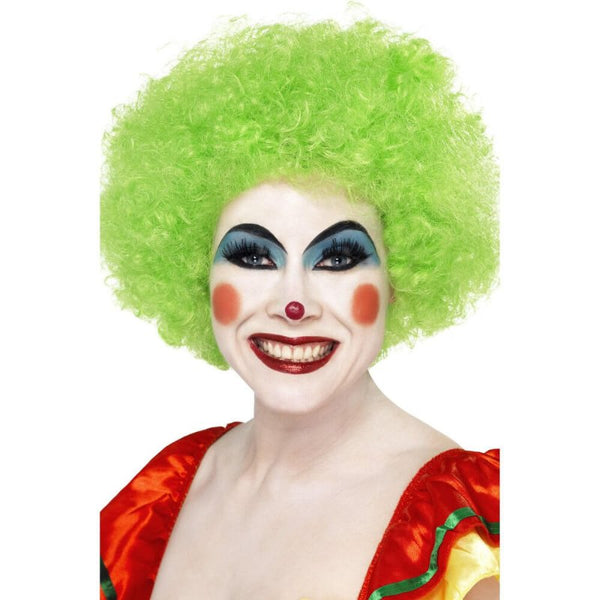 green crazy clown wig curly circus costume wig