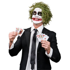 Green crimped villain wig for adults