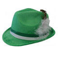 Oktoberfest German Hat with Feather – Green