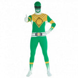 Green power ranger adult bodysuit is ideal for superhero fancy dress and groups