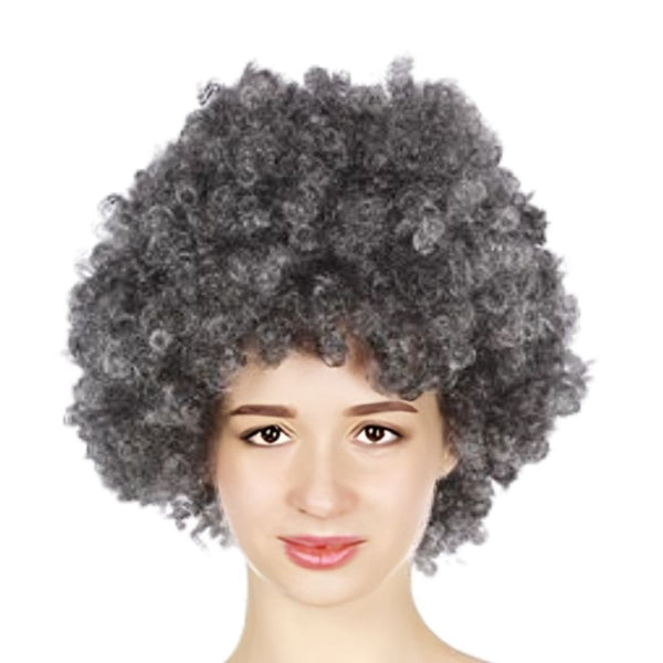 Grey afro wig for school dress up