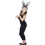 Grey bunny costume kit with ears nose and tail for kids