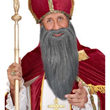 Grey Long Beard and Moustache Worn with Medieval Fantasy Costume