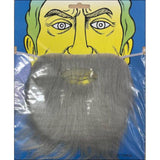 Grey party beard with attached moustache and elastic strap – ideal for old man or wizard costumes