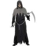 Adult Grim Reaper robe costume with hood and chain – Halloween fancy dress outfit