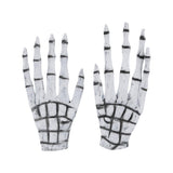 Pair of skeleton gloves on a white background