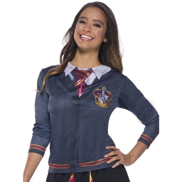 gryffindor costume top, printed image with logo.