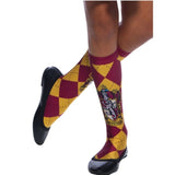 gryffindor socks child size 6-11 in gold and maroon with logo.
