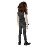 Back view of Hagrid tunic with mock waistcoat, wig and beard