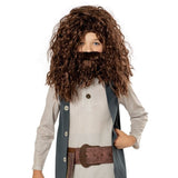 Hagrid Costume Harry Potter - Child, brown messy wig and beard.