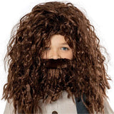 Hagrid costume with brown wig and beard
