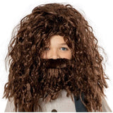 hagrid costume harry potter, printed tunic, wig and beard.