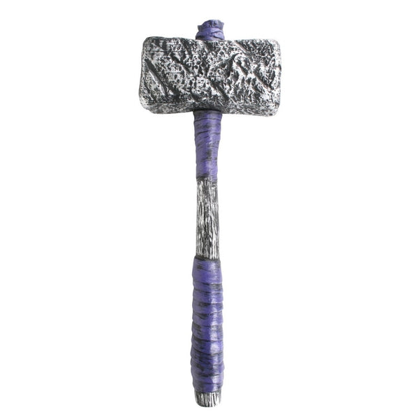 Hammer Jumbo Caveman 65cm, plastic with rectangular head and purple handle.