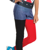 Harley quinn dc girls shorts with attached coloured tights
