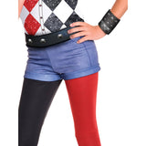 Harley Quinn shorts and belt with coloured attached leggings