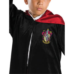 Harry Potter Deluxe Robe Size 9+ years, robe with hood and emblem.