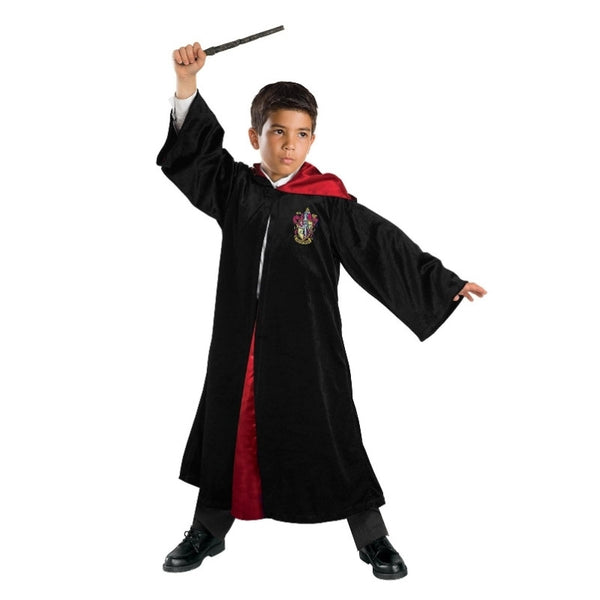 Harry Potter Deluxe Robe Size 9+ years, robe with hood and emblem.