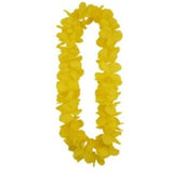 Hawaiian flower lei in yellow.
