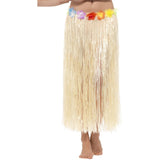 Hawaiian hula skirt with flower waistband