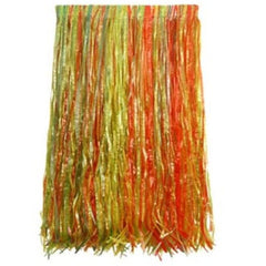 Hawaiian hula skirt multi coloured adult size elastic waist.