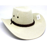 Natural hemp cowboy hat with cord and toggle