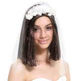 Hens veil with flower accents – ideal for hens nights, parties, or Halloween costumes