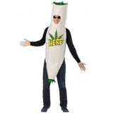 Herb costume is white foam with marijuana and herb print on front.