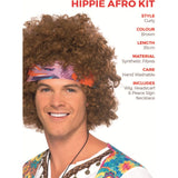 Care info for brown hippie afro wig