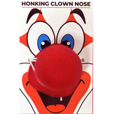 Honking Clown Nose – red rubber squeaky nose for clown and circus costumes