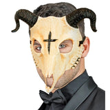 Womens Horned Ram Skull Mask for Dark Halloween Costume