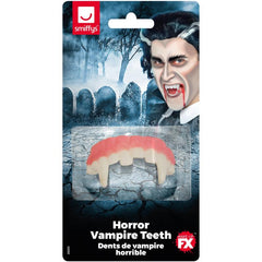 White soft vinyl horror vampire teeth – Halloween costume accessory