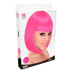 Hot pink Lou Lou wig in classic bob style