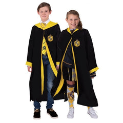 Official Hufflepuff robe for children with yellow hood lining for Book Week