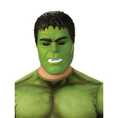 Hulk Deluxe Costume - Adult, padded jumpsuit with attached digitally print feet. eva plastic mask.