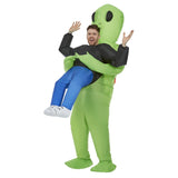 Inflatable Alien Abduction Costume, Green adult unisex costume.