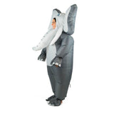 Adults Fullbody Inflatable Elephant Costume includes big ears, long trunk and tiny tail.