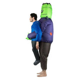 Inflatable frankenstein lift you up costume carrying a person.