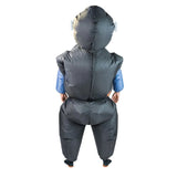 Adults Inflatable Gorilla Lift Up Costume, zip up at the back with fan battery pack.