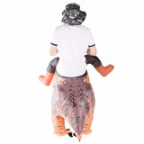 Funny inflatable dinosaur riding costume
