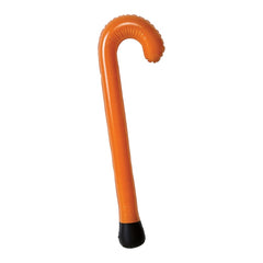 Brown inflatable walking cane, oversized design for kids, perfect for costumes or play