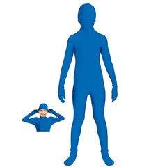 Blue body suit with separate hood for a teen