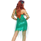 Back view showing asymmetrical cut and layered tulle skirt