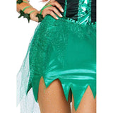 Close up of short skirt with jaggered hemline