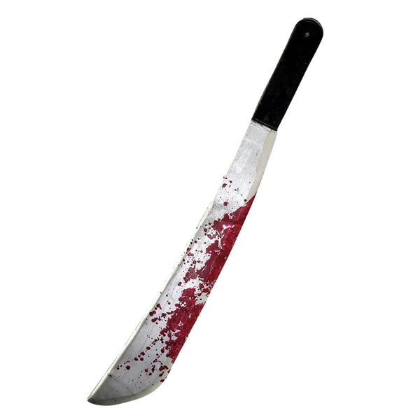 Jason Machete Accessory, Friday the  13th 53cm long sword with red splattered paint.